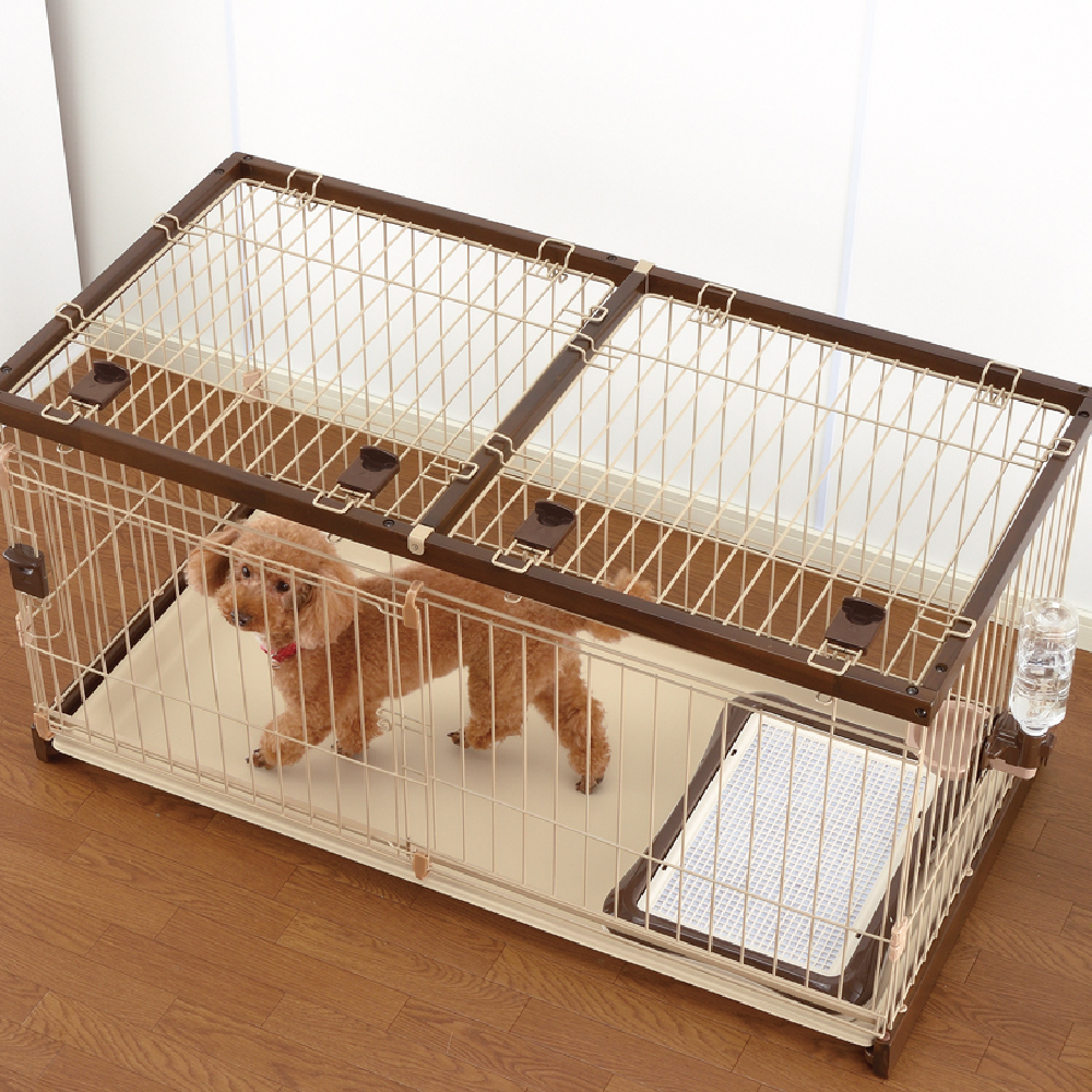 リッチェル・犬用・木製ペットサークル・天井屋根付き - 犬用品